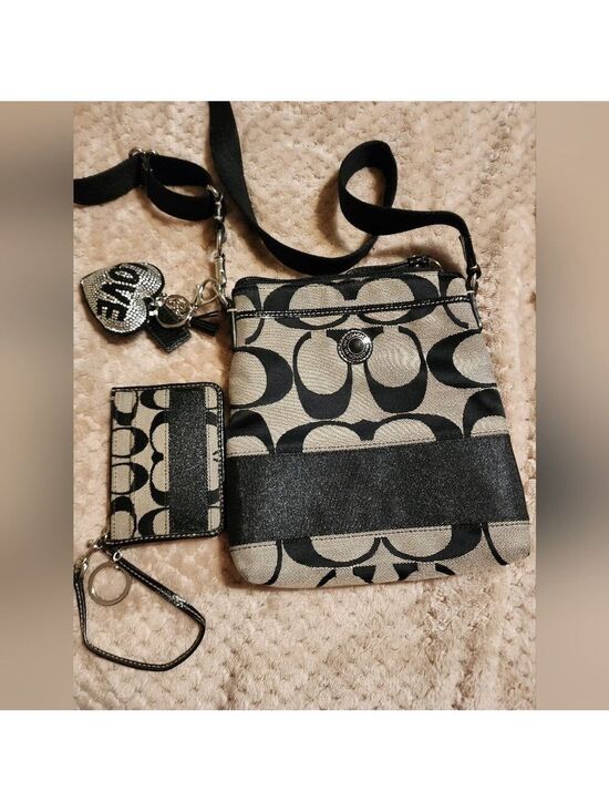 Coach Handbags - F/S!  Reposhed Bundle Bag Black  and Gray Signature Bag & more!